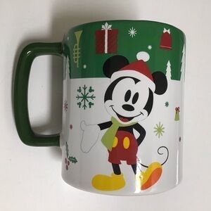 Disney Parks Mickey Mouse Christmas Mug Cookie & Milk Cup Holiday Holds Cookies
